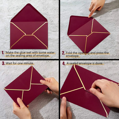 Gold-Edged "Thank You" Envelopes