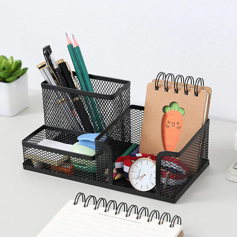 Chic Wrought Iron Pen Organizer